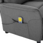 vidaXL Καρέκλα μασάζ Ανοιχτό γκρι 93.5 x 67.5 x 101.5 εκ. ύφασμα