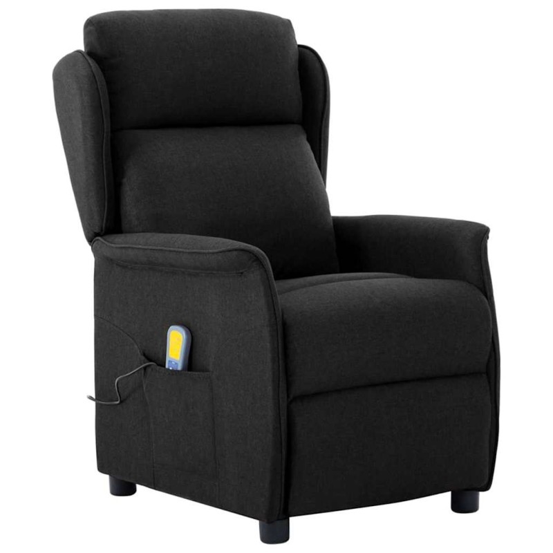 vidaXL Καρέκλα μασάζ με μαξιλάρι Μαύρο 93.5 x 67.5 x 101.5 εκ. ύφασμα