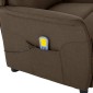 vidaXL Καρέκλα μασάζ με μαξιλάρι Καφέ 93.5 x 67.5 x 101.5 εκ. ύφασμα
