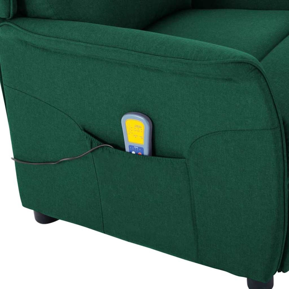 vidaXL Καρέκλα μασάζ Σκούρο Πράσινο 93.5 x 67.5 x 101.5 εκ. ύφασμα