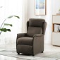 vidaXL Καρέκλα μασάζ με μαξιλάρι Taupe 93.5 x 67.5 x 101.5 εκ. ύφασμα