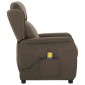 vidaXL Καρέκλα μασάζ με μαξιλάρι Taupe 93.5 x 67.5 x 101.5 εκ. ύφασμα