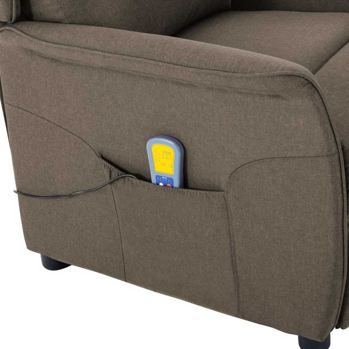 vidaXL Καρέκλα μασάζ με μαξιλάρι Taupe 93.5 x 67.5 x 101.5 εκ. ύφασμα