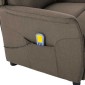 vidaXL Καρέκλα μασάζ με μαξιλάρι Taupe 93.5 x 67.5 x 101.5 εκ. ύφασμα