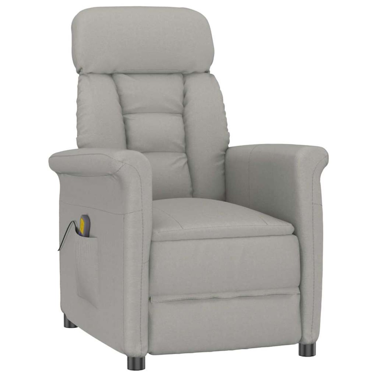 vidaXL Καρέκλα μασάζ Ανοιχτό γκρι 96.5 x 70.5 x 95 εκ Μικροΐνες
