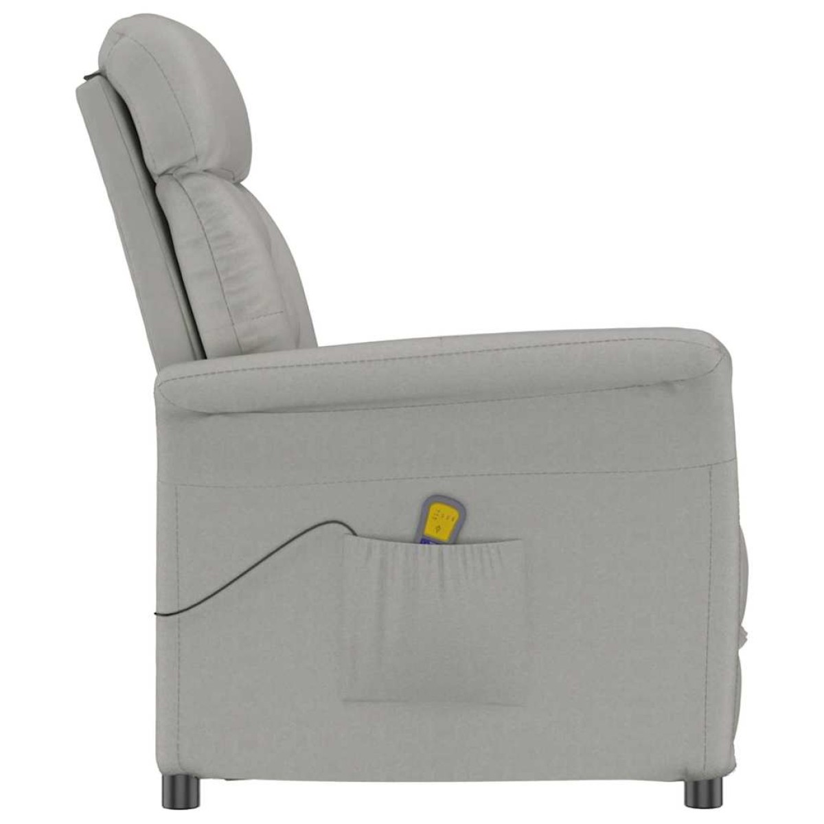 vidaXL Καρέκλα μασάζ Ανοιχτό γκρι 96.5 x 70.5 x 95 εκ Μικροΐνες