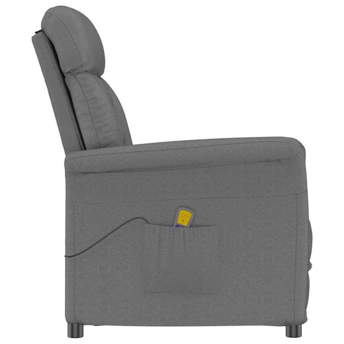 vidaXL Καρέκλα μασάζ Σκούρο Γκρι 96.5 x 70.5 x 95 εκ Μικροΐνες