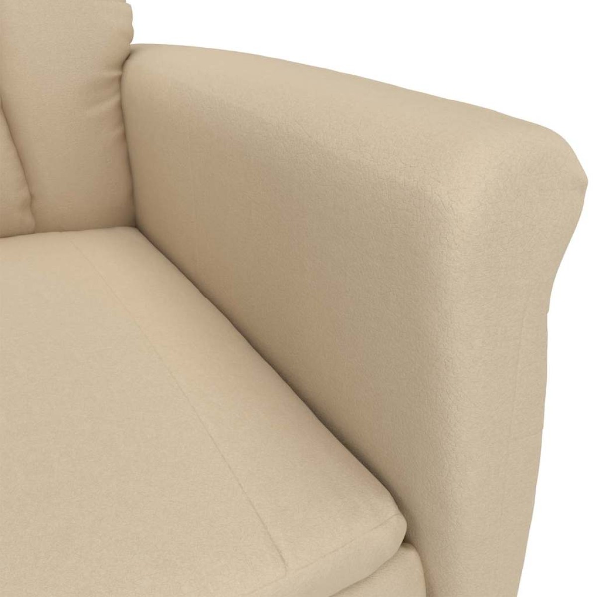 vidaXL Καρέκλα μασάζ Κρεμ 96.5 x 70.5 x 95 εκ Μικροΐνες