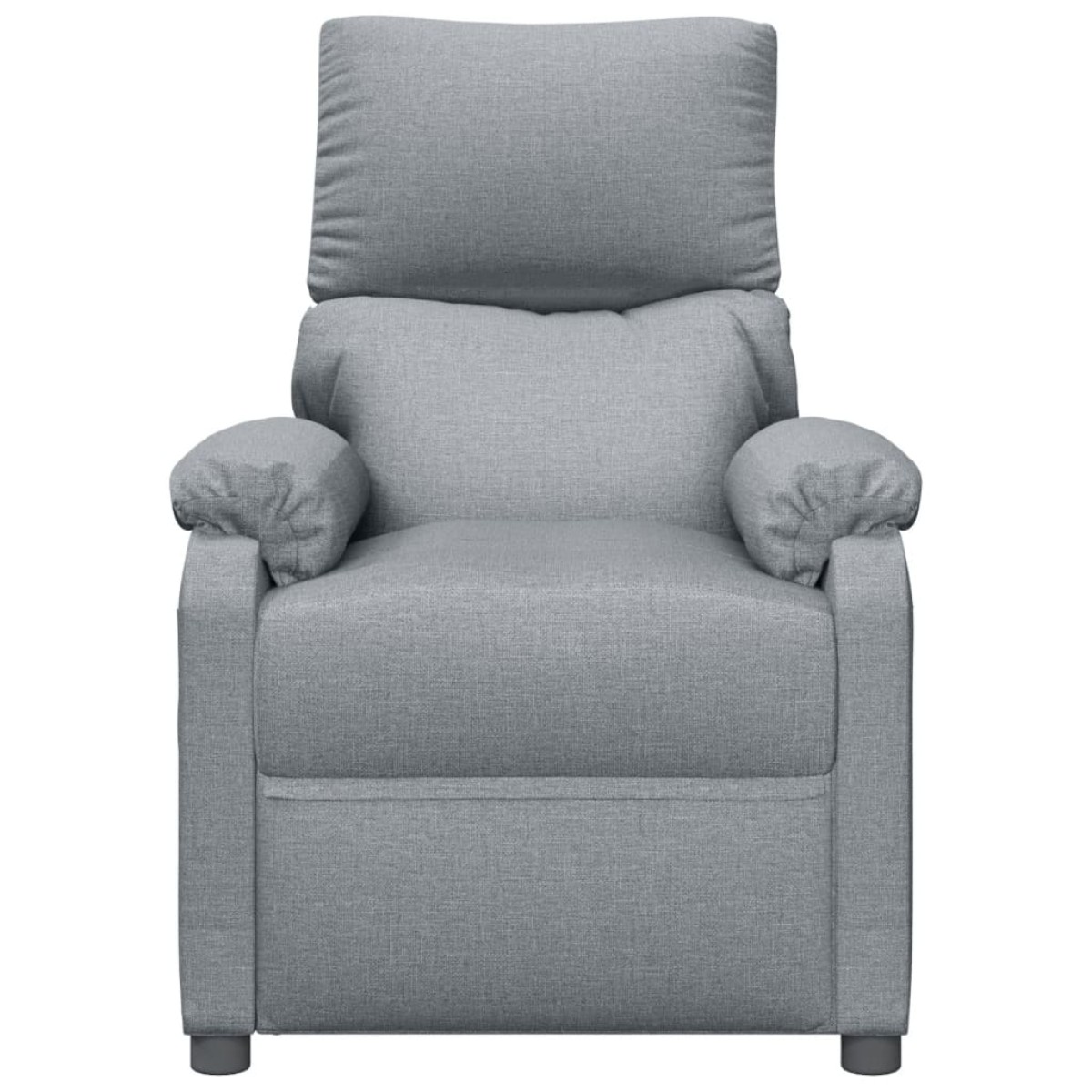 vidaXL Πολυθρόνα Μασάζ Ανοιχτό Γκρι Υφασμάτινη