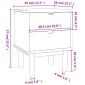 vidaXL Κομοδίνο OTTA 46 x 39,5 x 57 εκ. από Μασίφ Ξύλο Πεύκου