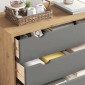 vidaXL Συρταριέρα OTTA Καφέ & Γκρι 76,5x39,5x90 εκ. Μασίφ Ξύλο Πεύκου