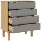 vidaXL Συρταριέρα OTTA Καφέ & Γκρι 76,5x39,5x90 εκ. Μασίφ Ξύλο Πεύκου