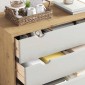 vidaXL Συρταριέρα OTTA Καφέ & Λευκό 76,5x39,5x90 εκ Μασίφ Ξύλο Πεύκου