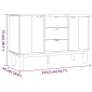 vidaXL Συρταριέρα OTTA Καφέ και Γκρι 113,5x43x73 εκ. Μασίφ Ξύλο Πεύκου