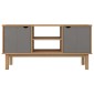 vidaXL Έπιπλο Τηλεόρασης OTTA Καφέ/Γκρι 113,5x43x57 εκ. Μασίφ Πεύκο