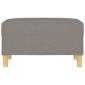 vidaXL Υποπόδιο Taupe 70 x 55 x 41 εκ. Υφασμάτινο