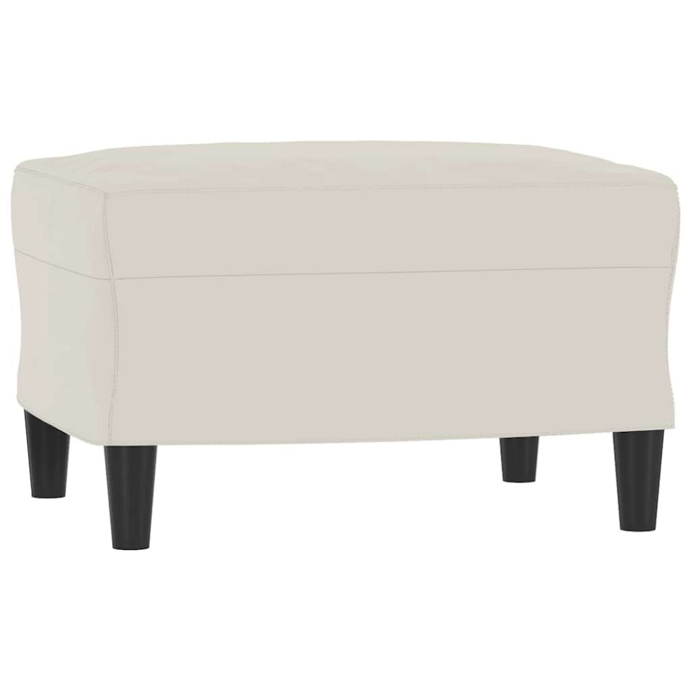 vidaXL Υποπόδιο Κρεμ 60x50x41 εκ. Βελούδινο