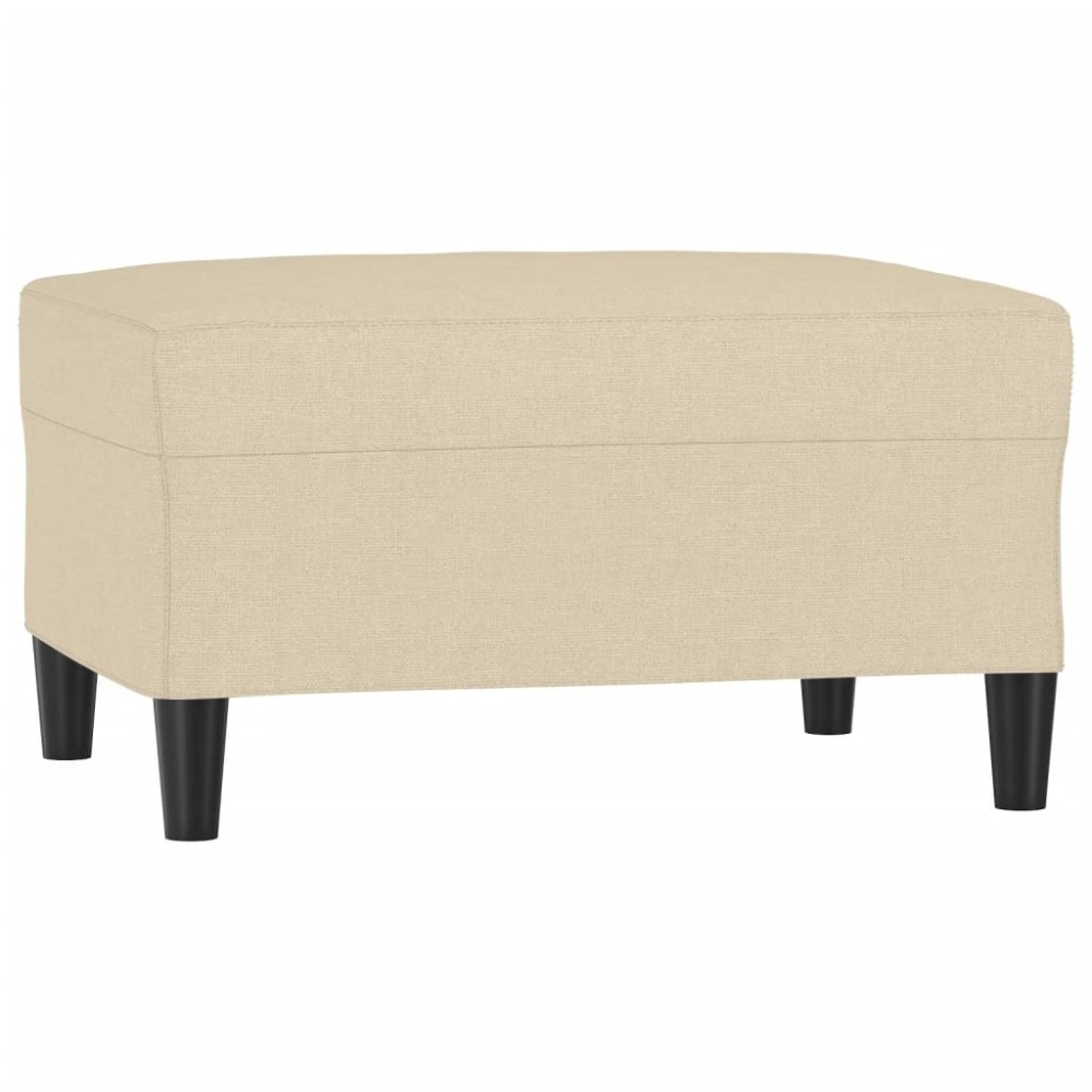 vidaXL Υποπόδιο Κρεμ 70 x 55 x 41 εκ. Υφασμάτινο