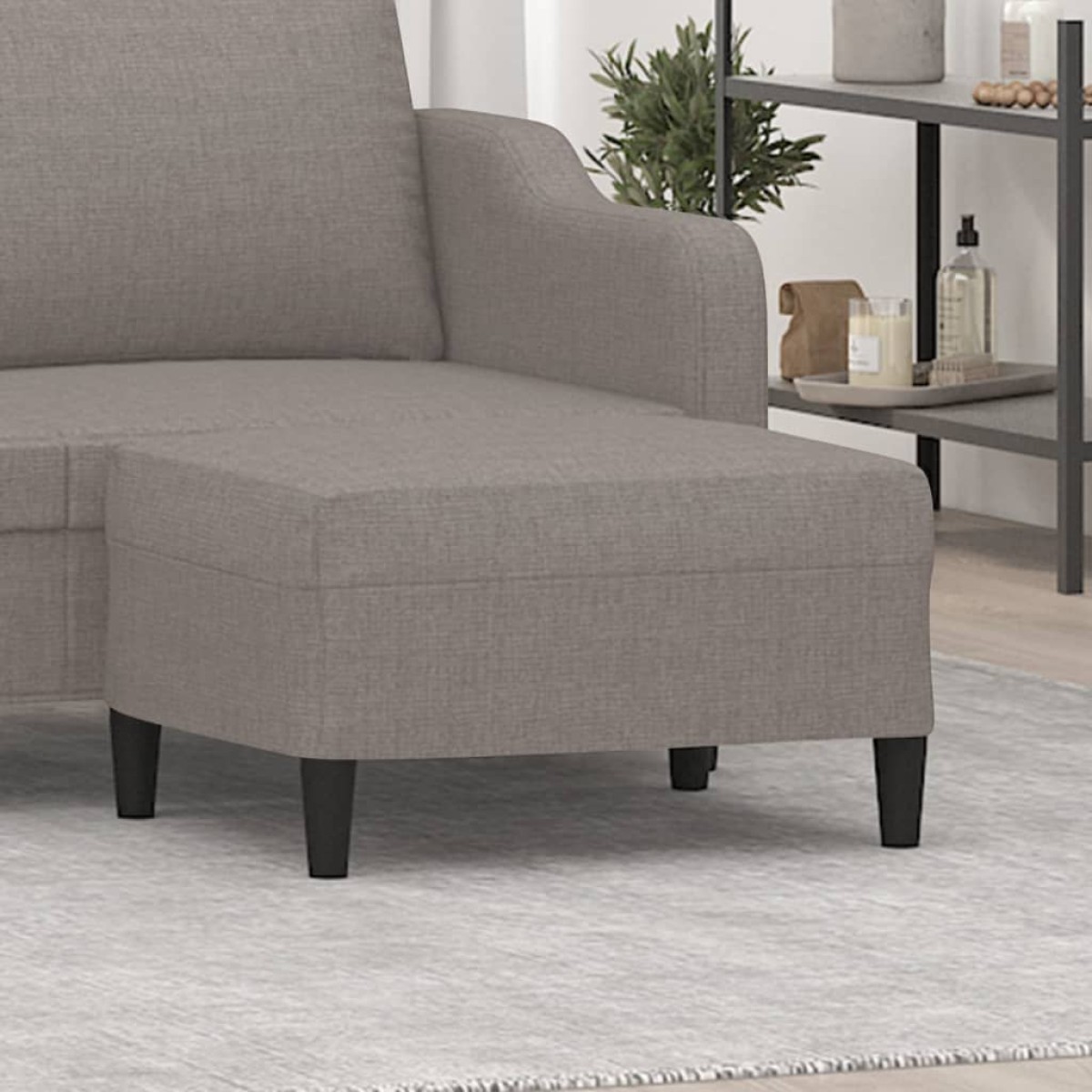 vidaXL Υποπόδιο Taupe 70 x 55 x 41 εκ. Υφασμάτινο