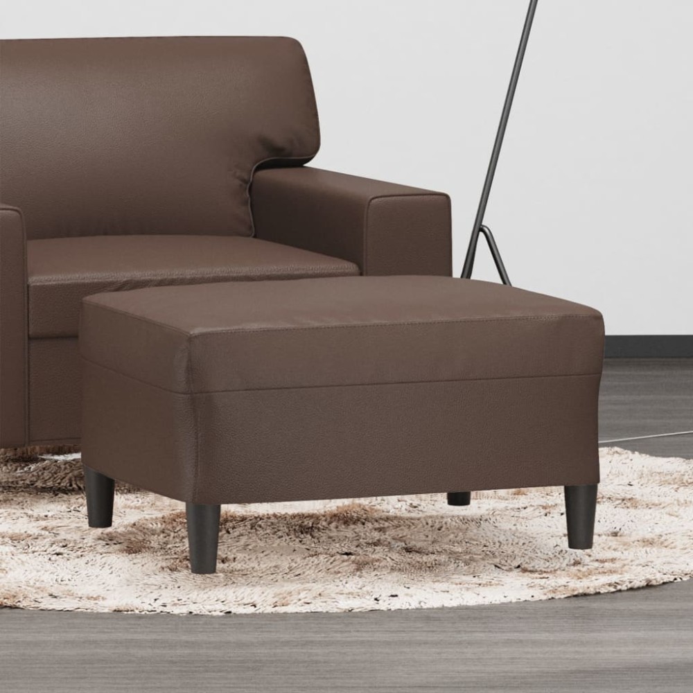 vidaXL Υποπόδιο Καφέ 70x55x41 εκ. από Συνθετικό Δέρμα