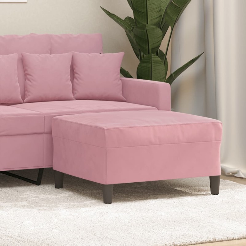 vidaXL Υποπόδιο Ροζ 70x55x41 εκ. Βελούδινο