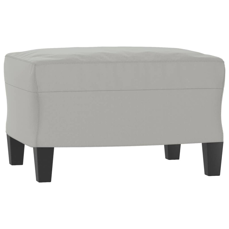 vidaXL Υποπόδιο Ανοιχτό Γκρι 60 x 50 x 41 εκ. από Ύφασμα Μικροϊνών