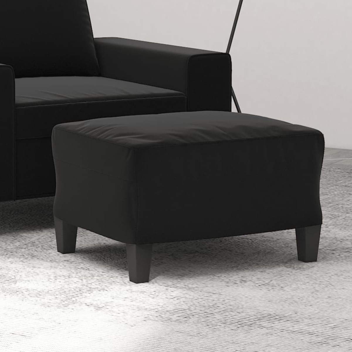 vidaXL Υποπόδιο Μαύρο 60 x 50 x 41 εκ. από Ύφασμα Μικροϊνών