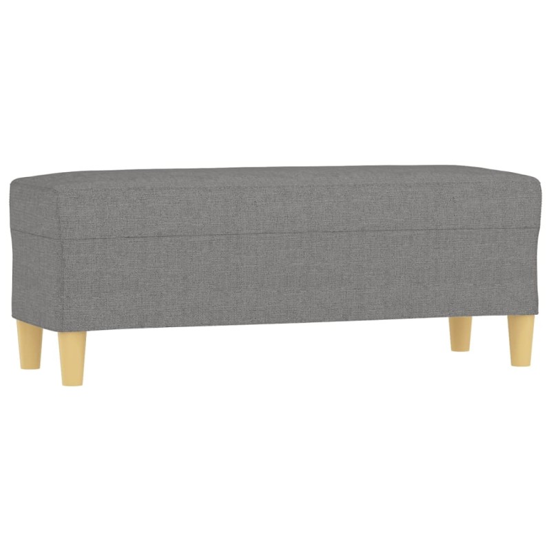 vidaXL Πάγκος Σκούρο Γκρι 100x35x41 εκ. Υφασμάτινος