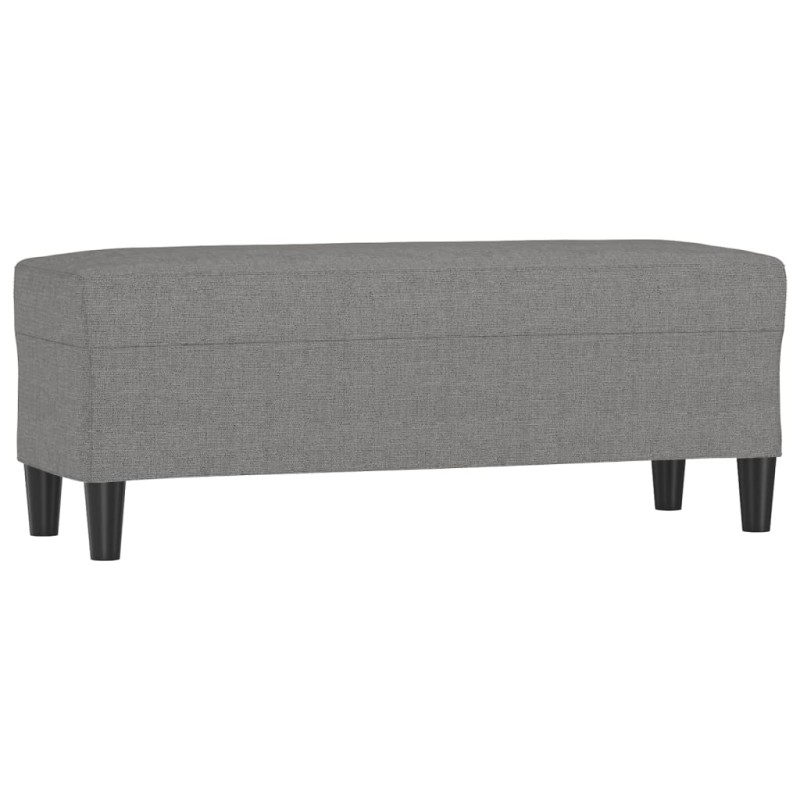 vidaXL Πάγκος Σκούρο Γκρι 100x35x41 εκ. Υφασμάτινος