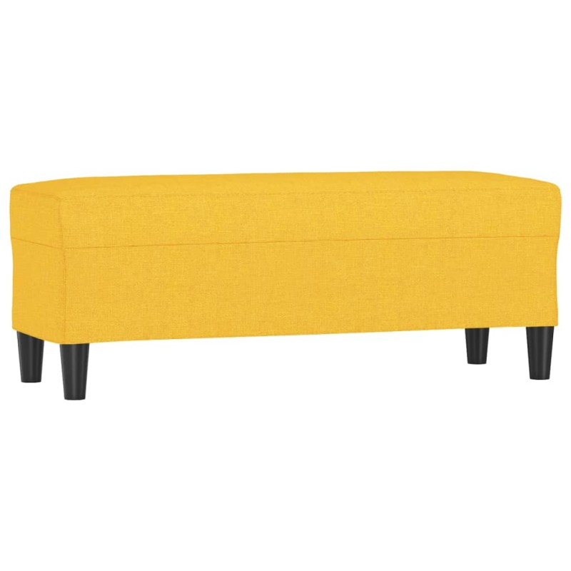 vidaXL Πάγκος Ανοιχτό Κίτρινο 100 x 35 x 41 εκ. Υφασμάτινος