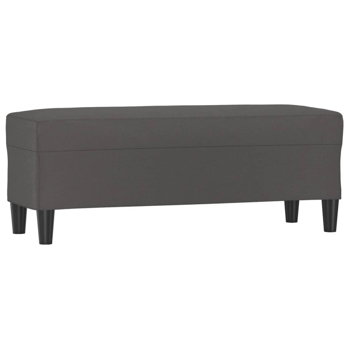 vidaXL Πάγκος Γκρι 100 x 35 x 41 εκ. από Συνθετικό Δέρμα