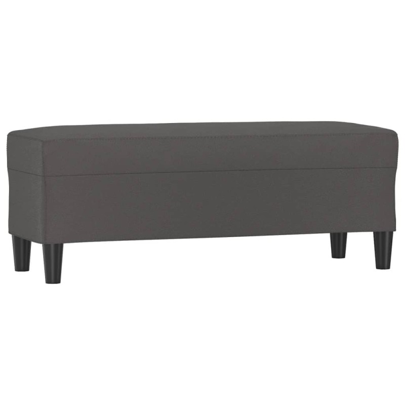 vidaXL Πάγκος Γκρι 100 x 35 x 41 εκ. από Συνθετικό Δέρμα