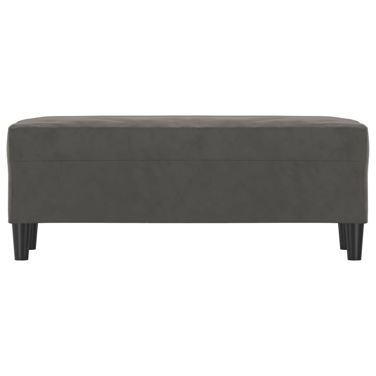 vidaXL Πάγκος Σκούρο Γκρι 100x35x41 εκ. Βελούδινος