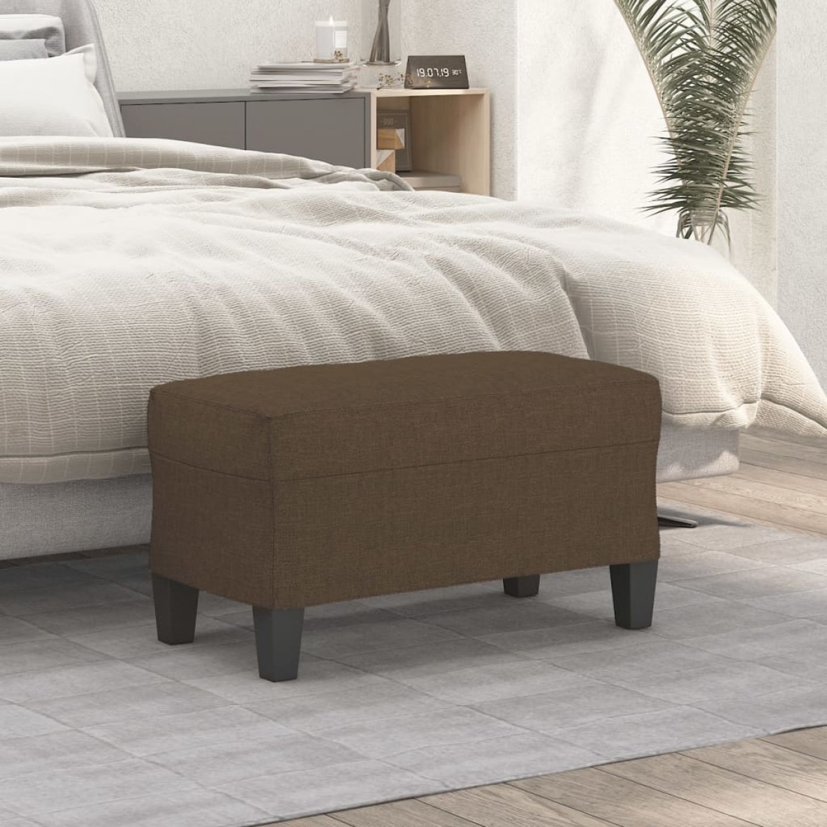 vidaXL Πάγκος Καφέ 70 x 35 x 41 εκ. Υφασμάτινος
