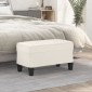vidaXL Πάγκος Κρεμ 70x35x41 εκ. από Συνθετικό Δέρμα