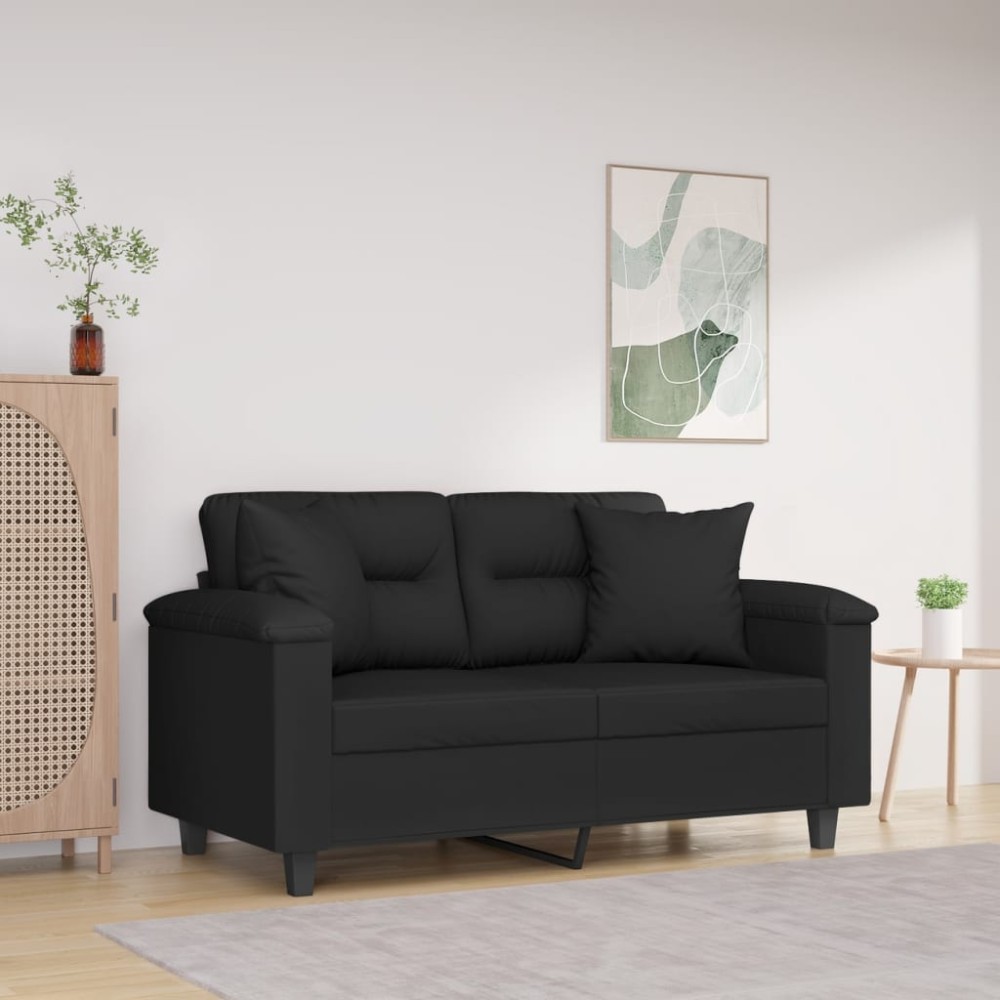 vidaXL Μαξιλάρια Διακοσμητικά 2 τεμ. Μαύρα 40x40ε. Ύφασμα Μικροϊνών