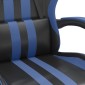 vidaXL Καρέκλα Gaming Περιστρεφόμενη Μαύρη & Μπλε από Συνθετικό Δέρμα