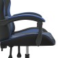 vidaXL Καρέκλα Gaming Περιστρεφόμενη Μαύρη & Μπλε από Συνθετικό Δέρμα