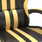 vidaXL Καρέκλα Gaming Περιστρεφόμενη Μαύρη/Χρυσή από Συνθετικό Δέρμα