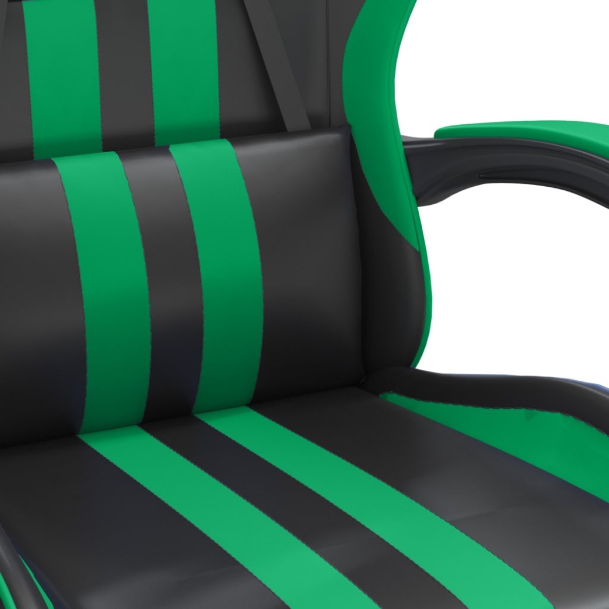 vidaXL Καρέκλα Gaming Περιστρεφόμενη Μαύρη/Πράσινη από Συνθετικό Δέρμα