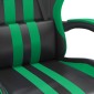 vidaXL Καρέκλα Gaming Περιστρεφόμενη Μαύρη/Πράσινη από Συνθετικό Δέρμα