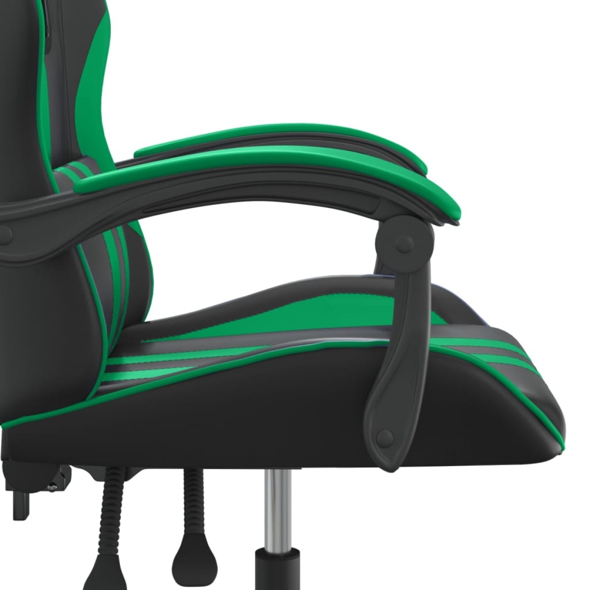 vidaXL Καρέκλα Gaming Περιστρεφόμενη Μαύρη/Πράσινη από Συνθετικό Δέρμα