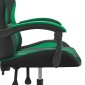 vidaXL Καρέκλα Gaming Περιστρεφόμενη Μαύρη/Πράσινη από Συνθετικό Δέρμα