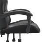 vidaXL Καρέκλα Gaming Περιστρεφόμενη Μαύρη/Γκρι από Συνθετικό Δέρμα