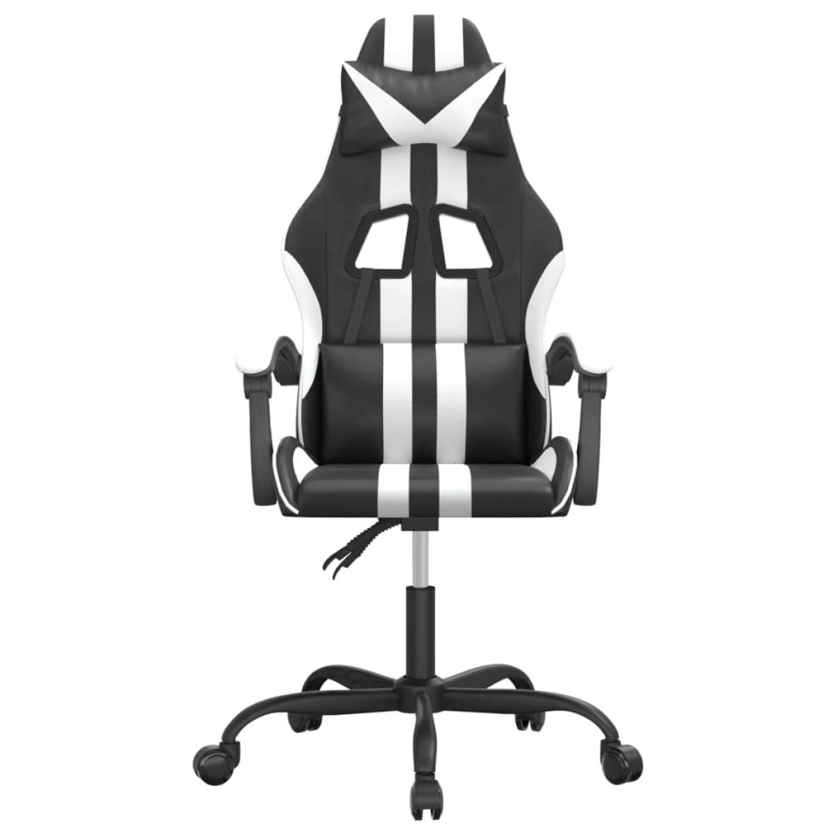 vidaXL Καρέκλα Gaming Περιστρεφόμενη Μαύρη/Λευκή από Συνθετικό Δέρμα