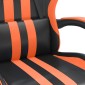 vidaXL Καρέκλα Gaming Περιστρεφόμενη Μαύρη/Πορτοκαλί Συνθετικό Δέρμα