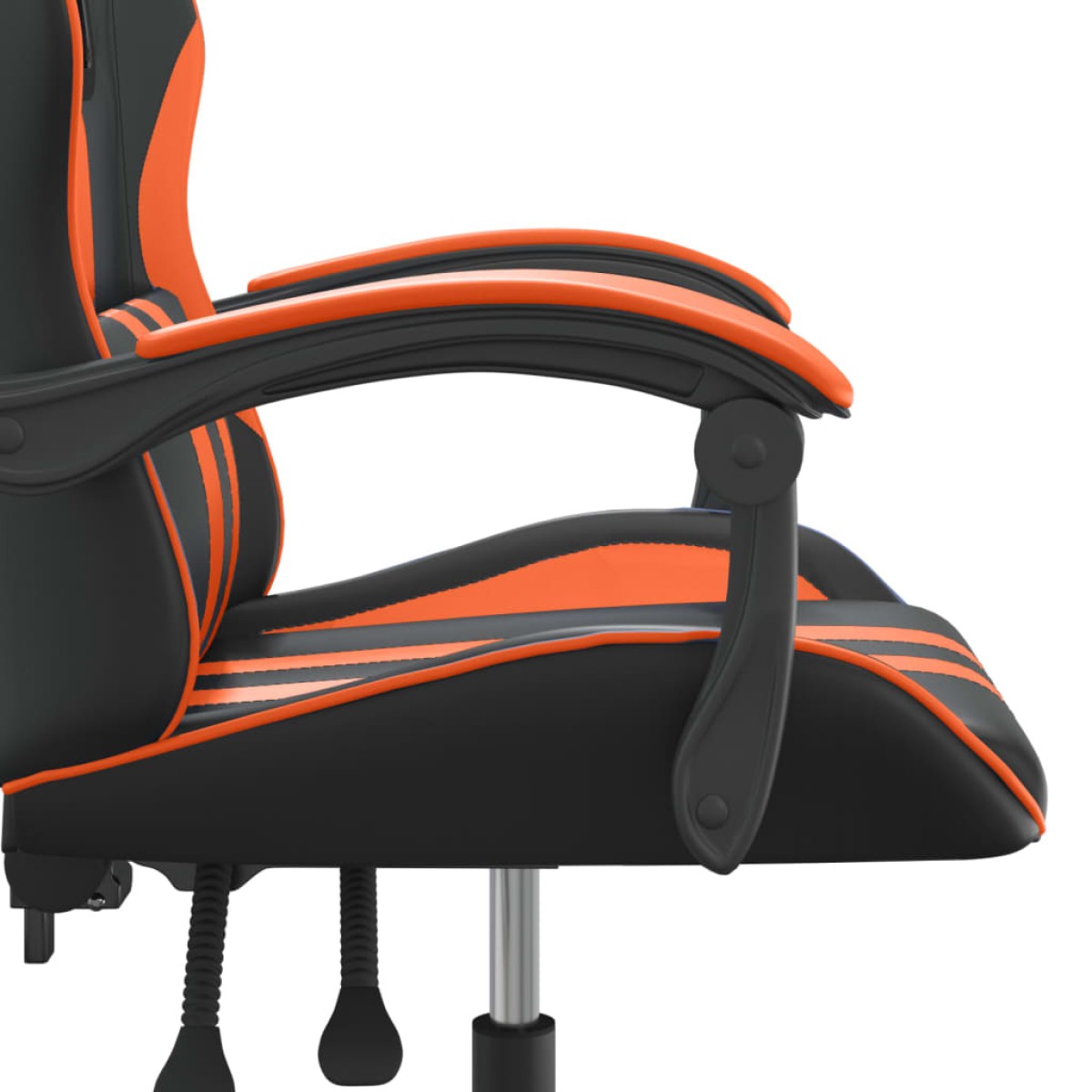 vidaXL Καρέκλα Gaming Περιστρεφόμενη Μαύρη/Πορτοκαλί Συνθετικό Δέρμα