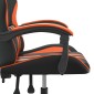 vidaXL Καρέκλα Gaming Περιστρεφόμενη Μαύρη/Πορτοκαλί Συνθετικό Δέρμα
