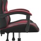 vidaXL Καρέκλα Gaming Περιστρεφόμενη Μαύρη/Μπορντό από Συνθετικό Δέρμα