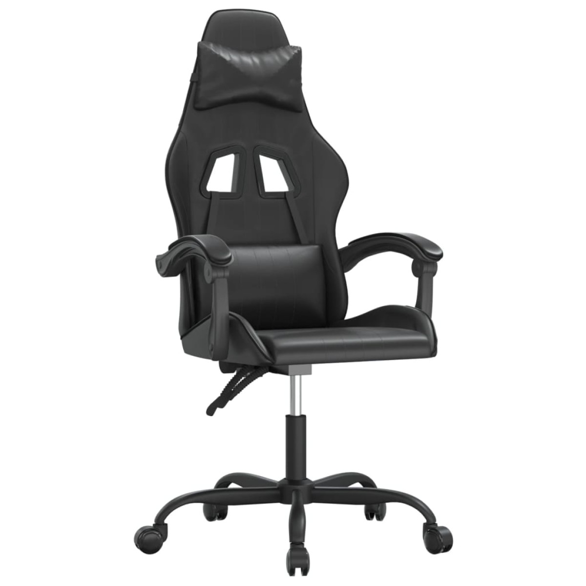 vidaXL Καρέκλα Gaming Περιστρεφόμενη Μαύρη από Συνθετικό Δέρμα
